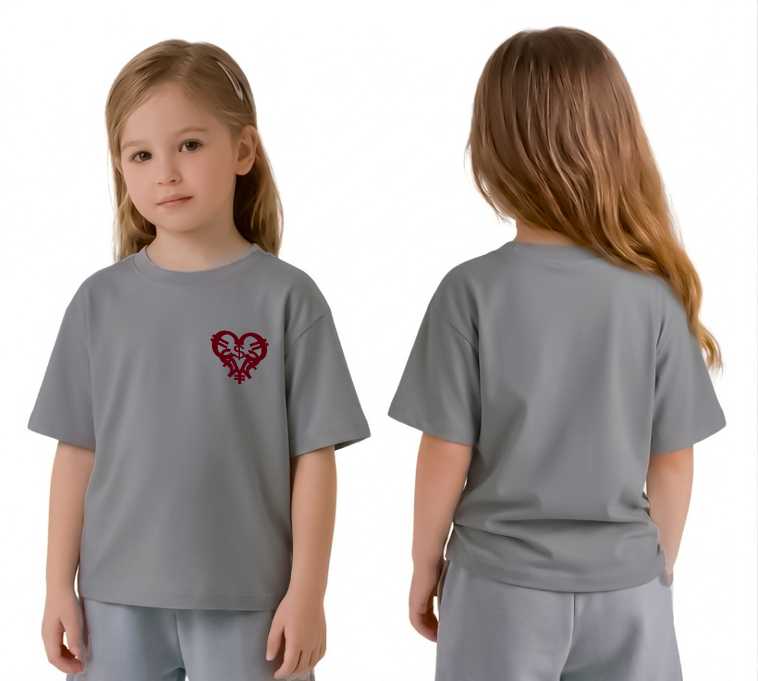 Kids Grey Logo Tee