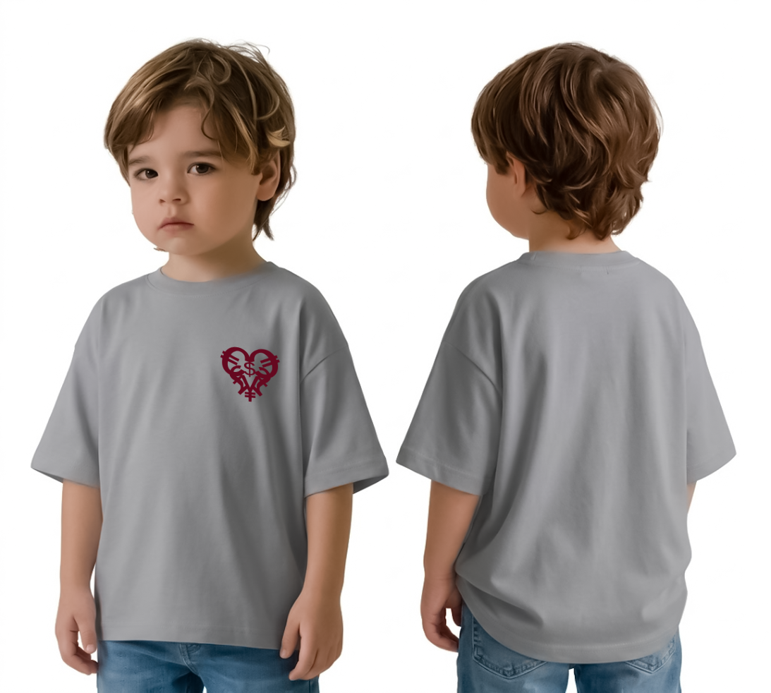 Kids Grey Logo Tee