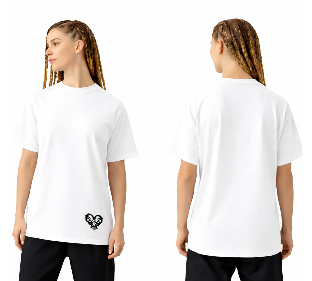 Women's White Hem Logo Tee