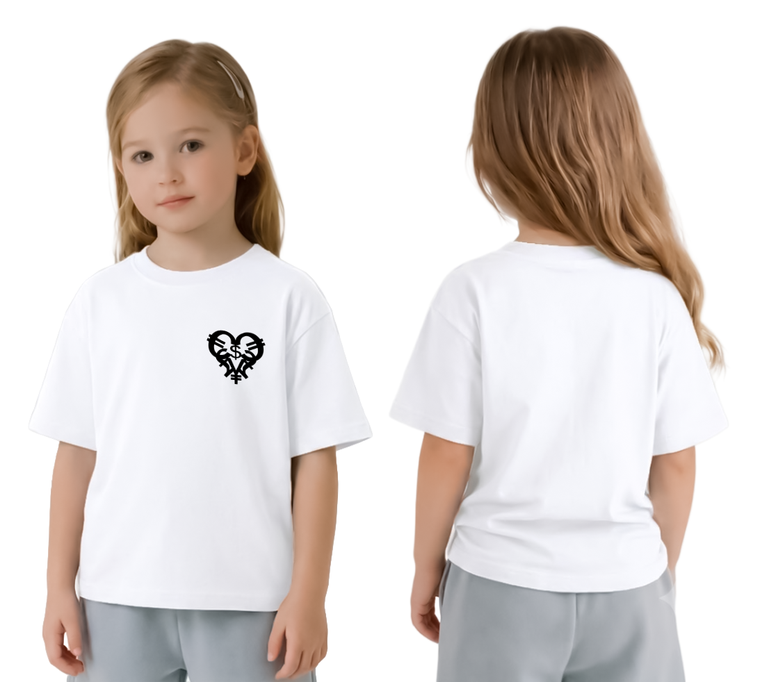 Kids White Logo Tee