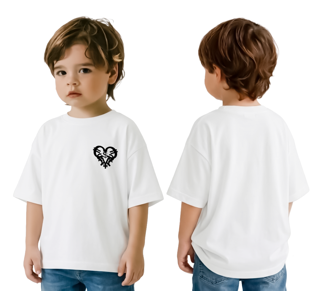 Kids White Logo Tee