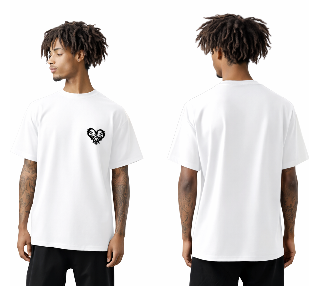 White Logo Tee