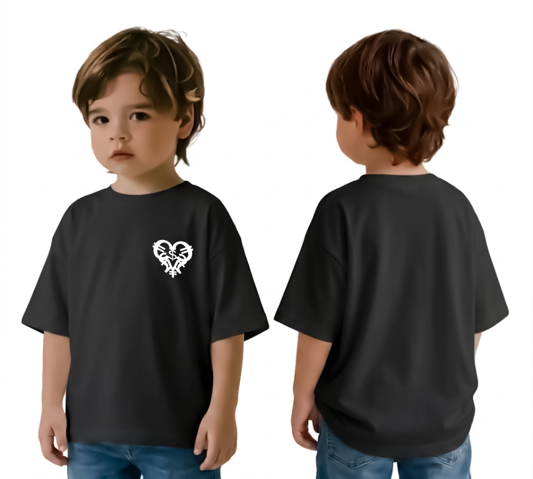 Kids Black Logo Tee