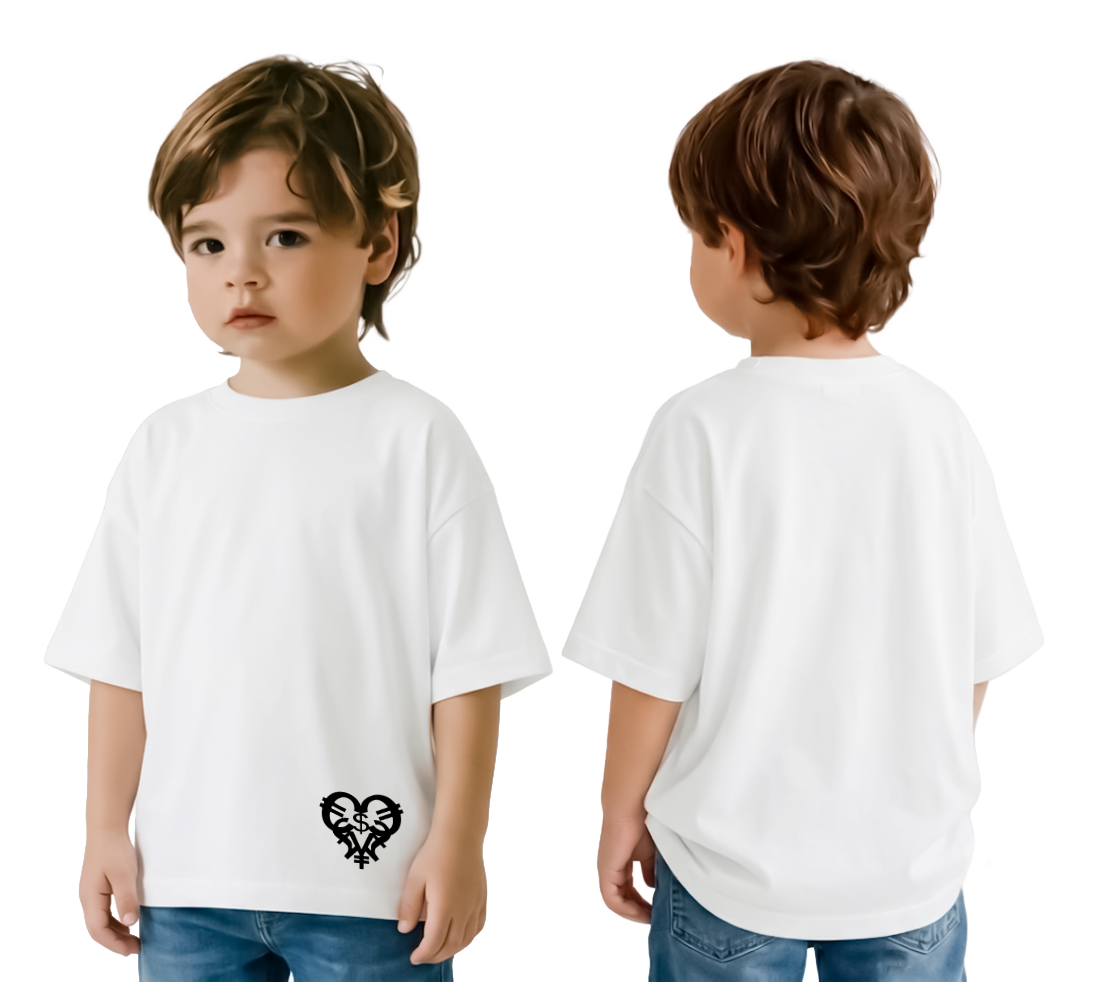 Kids Grey Hem Logo Tee