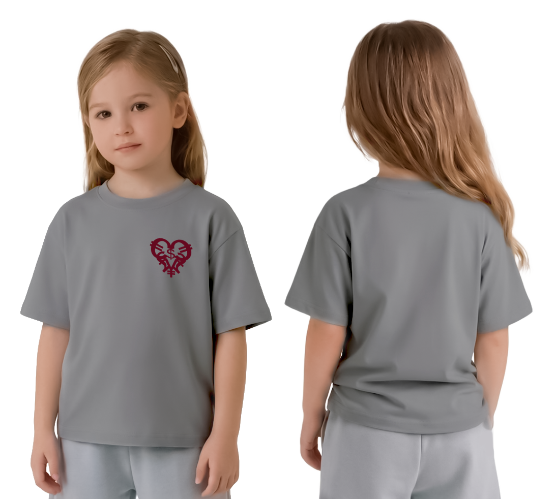 Kids Grey Logo Tee