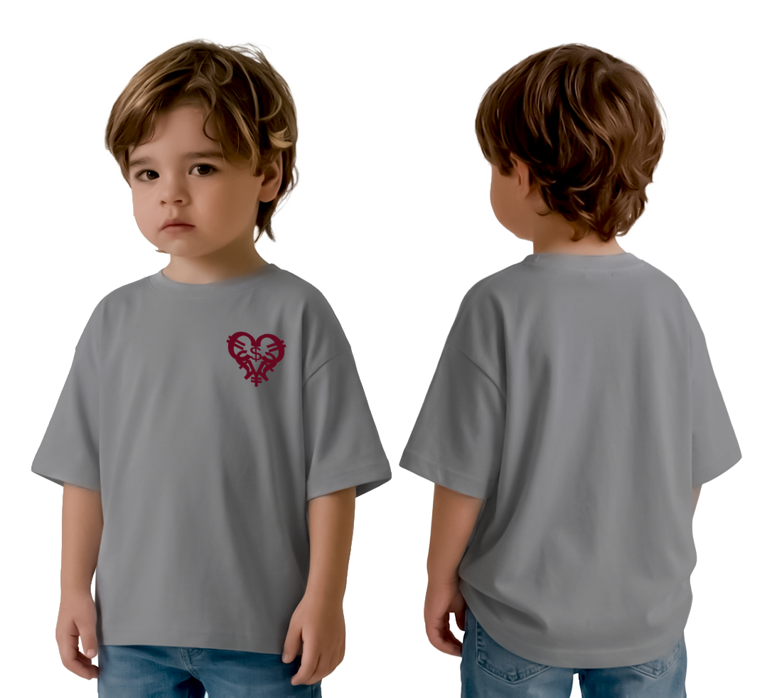 Kids Grey Logo Tee