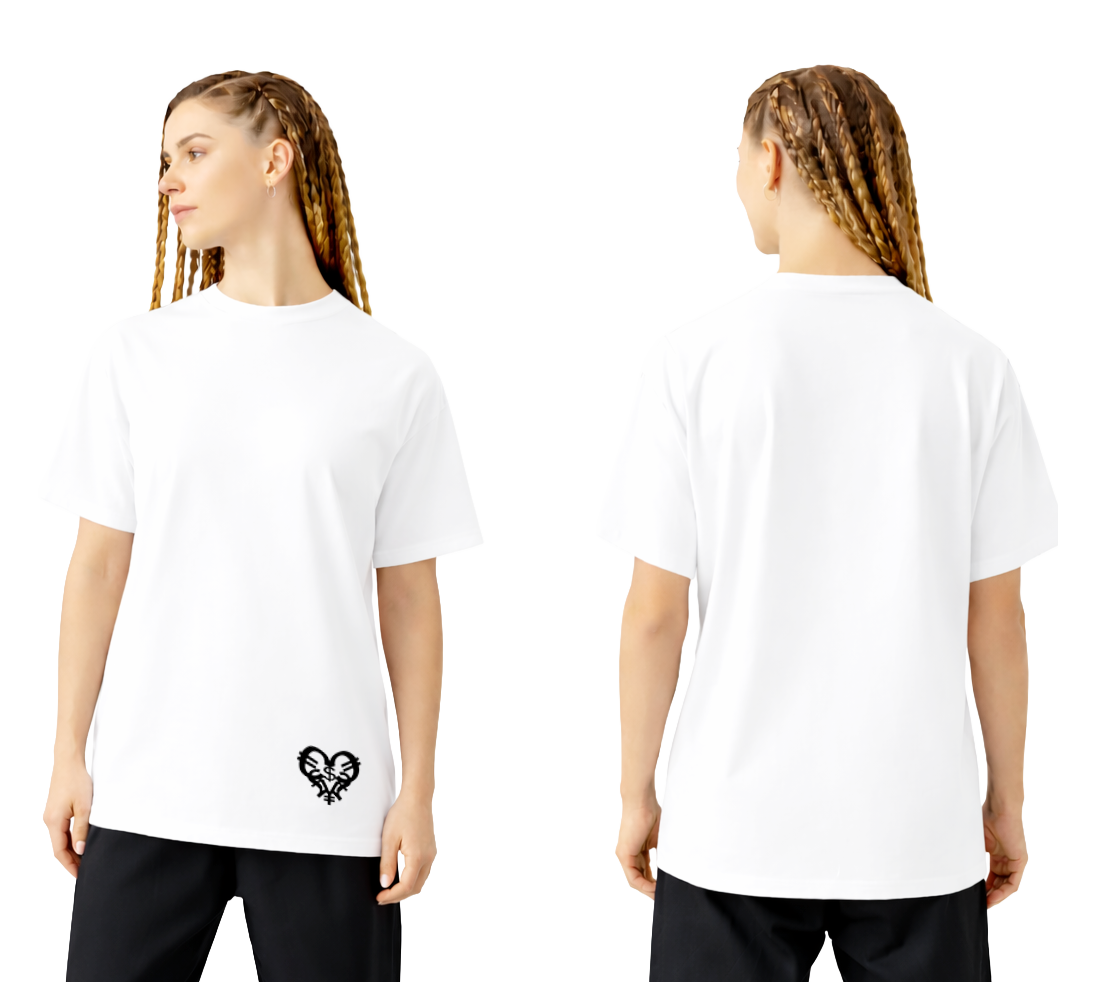 Women's White Hem Logo Tee
