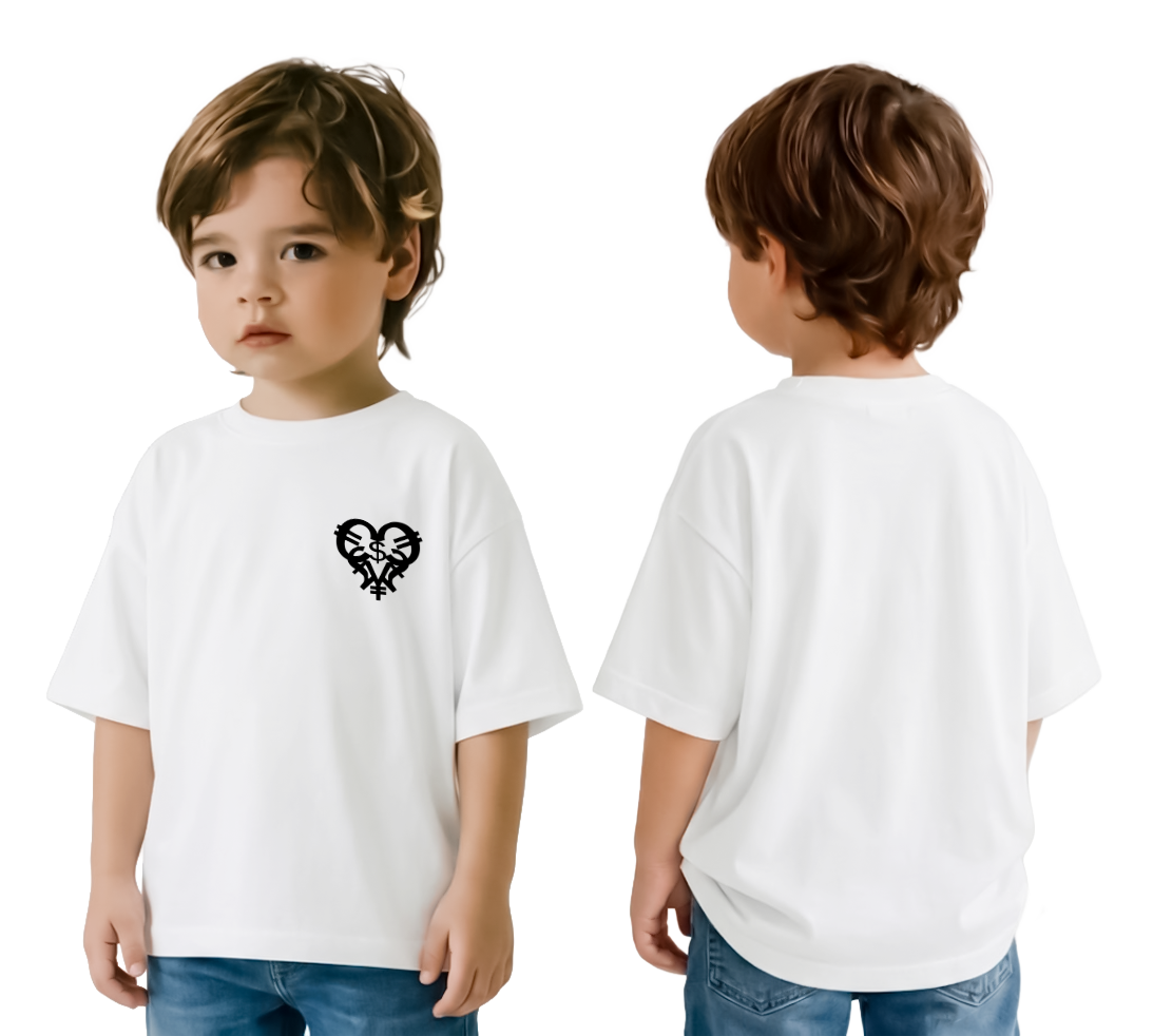 Kids White Logo Tee