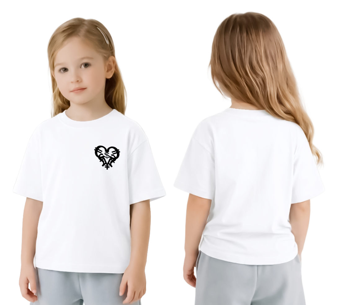 Kids White Logo Tee