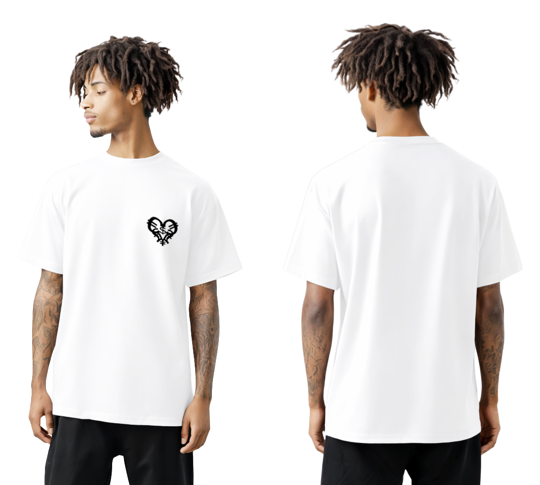 White Logo Tee