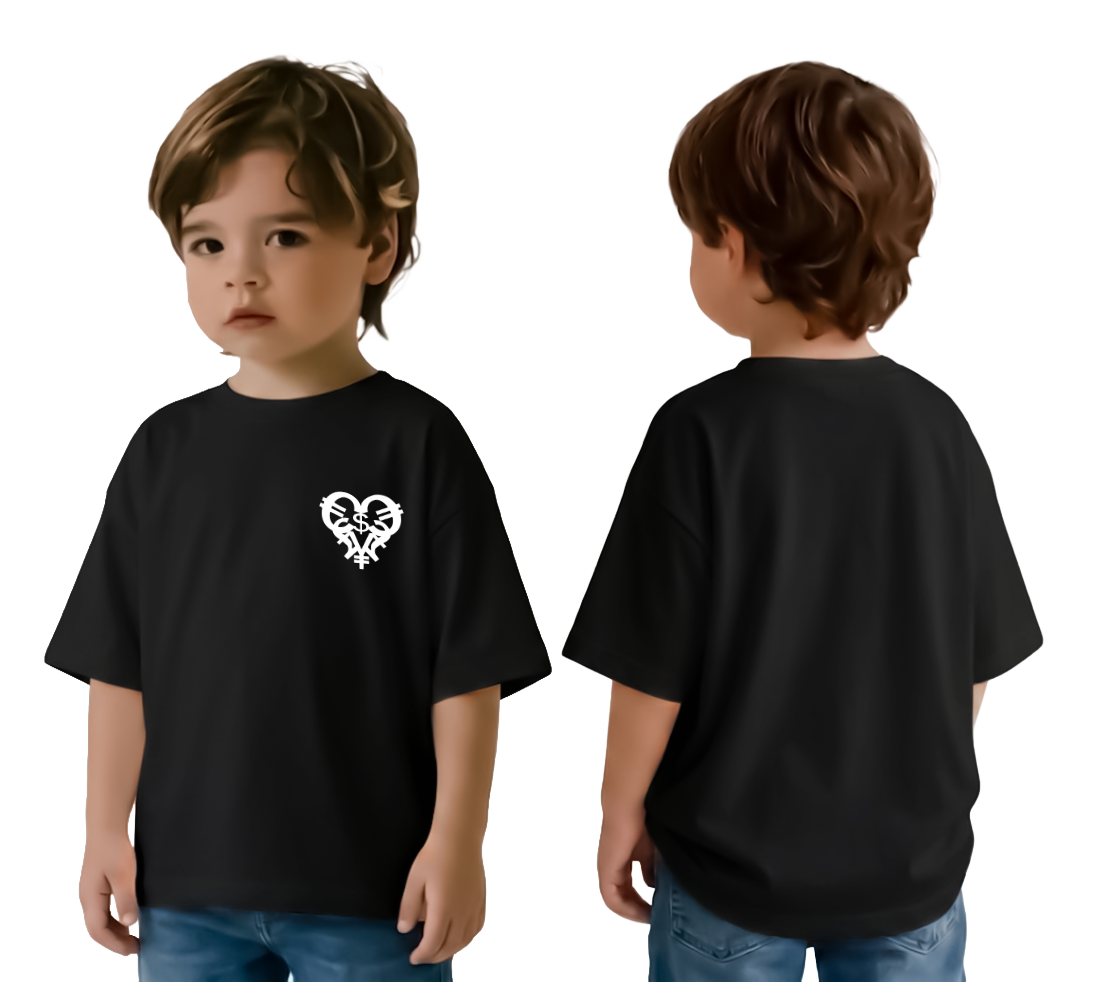 Kids Black Logo Tee