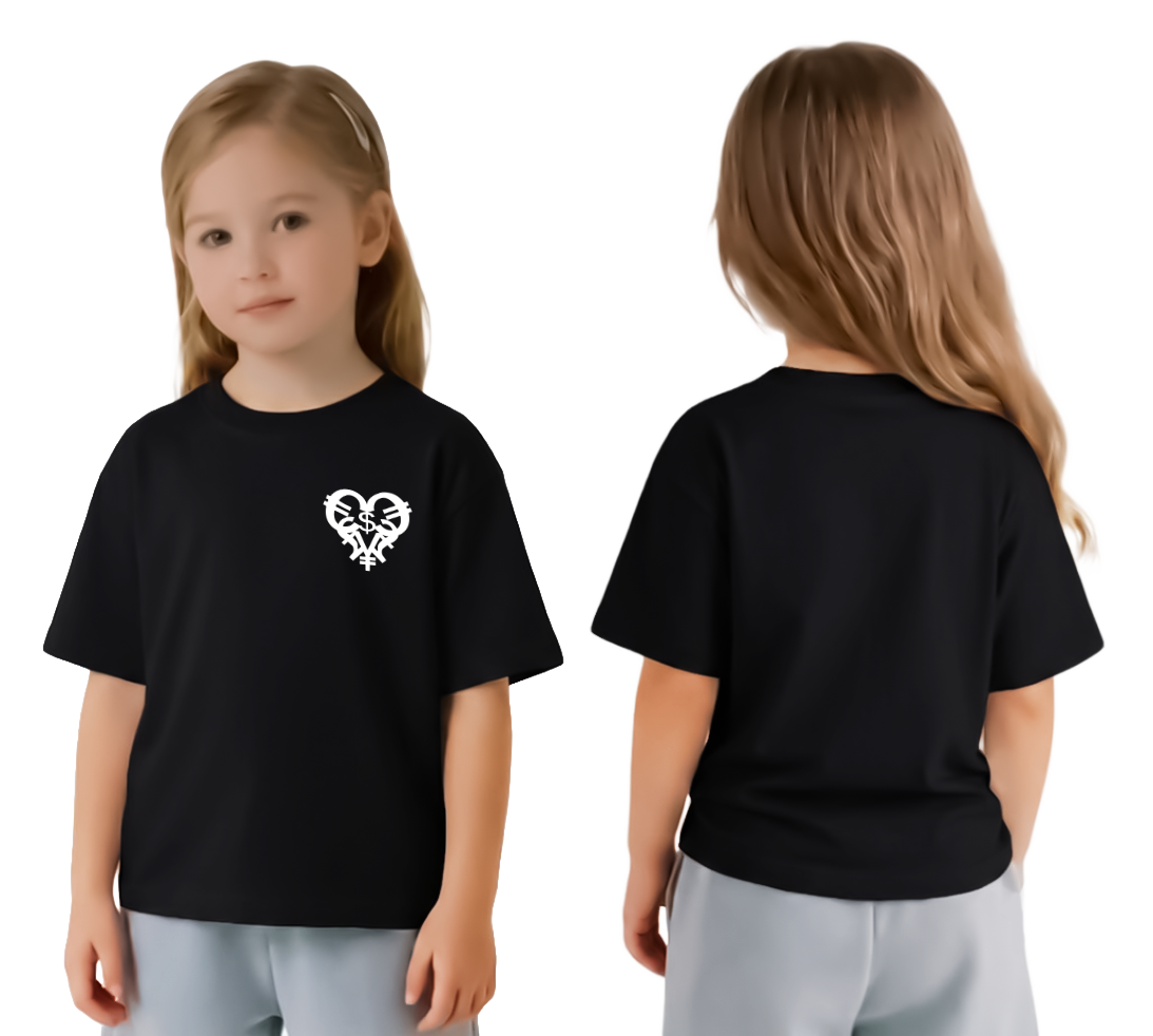 Kids Black Logo Tee