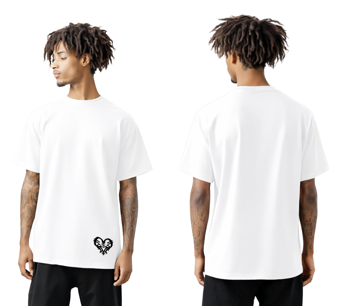 White Hem Logo Tee